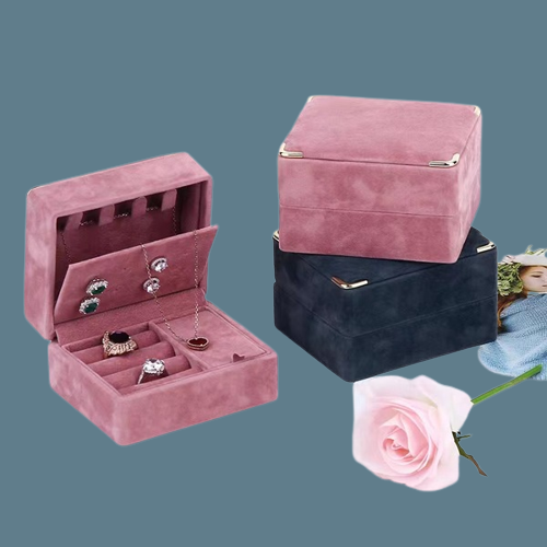 Custom clolor elegant velvet jewelry box